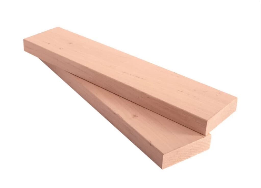 Доска обрезная строганая сухая профилированная,Ольха, 28х90х1000, S1